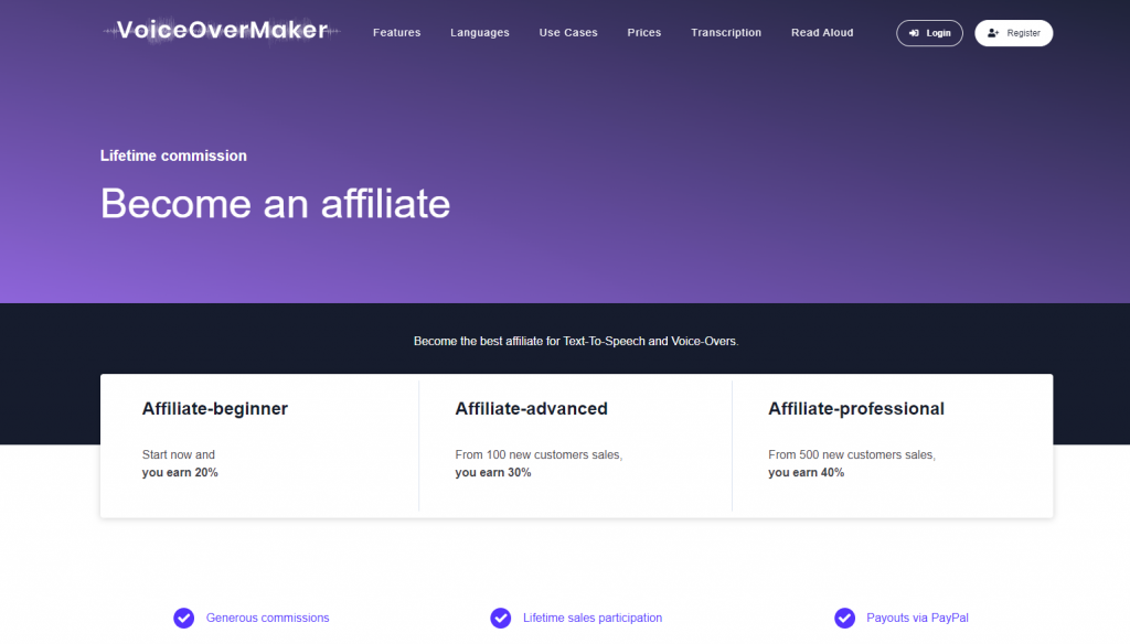 Voiceovermaker affiliate