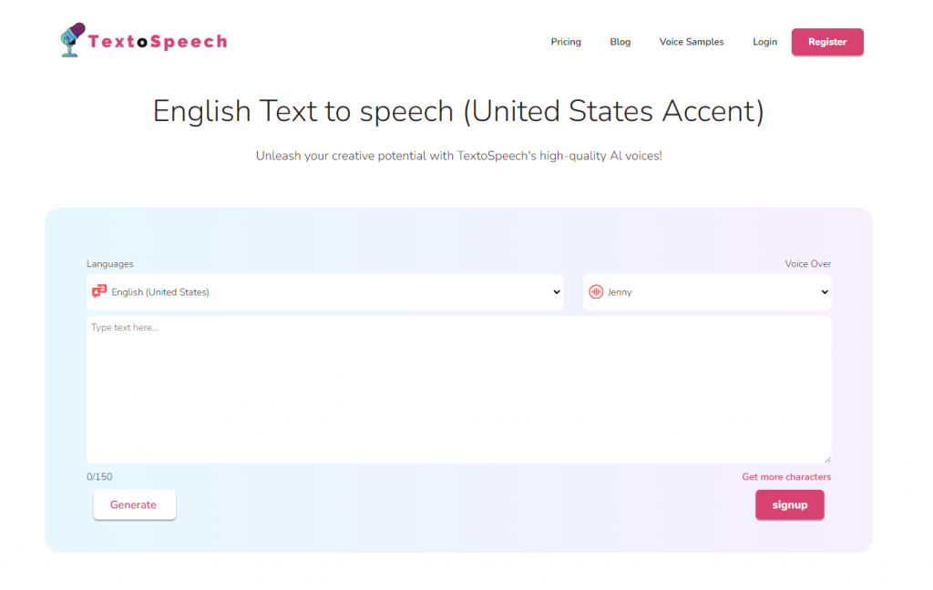 Textospeech Dashboard